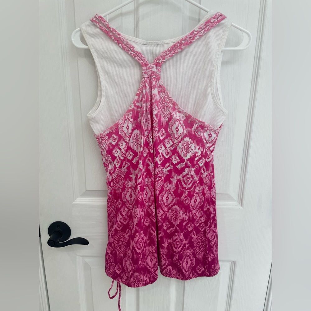 Style & Co. Two in One 90s Y2K Vintage Layered Pink Print Tank Women’s Size M - Picture 3 of 8